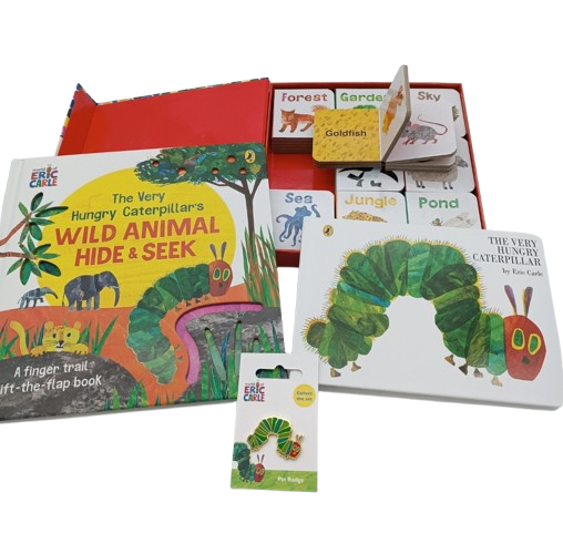 Very Hungry Caterpillar sada knih a odznáček