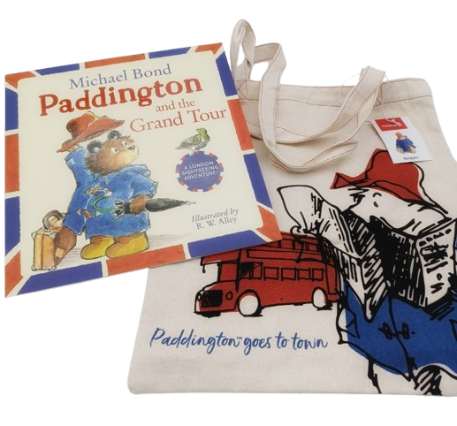 Sada kniha Paddington a taška