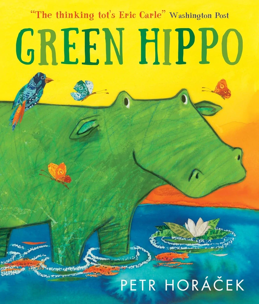 Green Hippo Petr Horáček v angličtině kniha pro děti