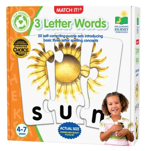Match It! 3 Letter Words Self-Correcting Words první slova