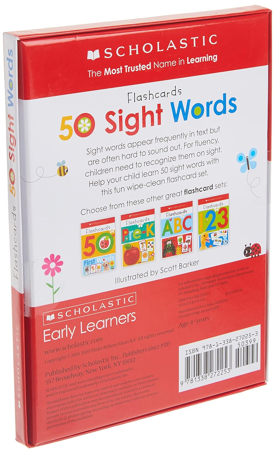 Flashcards - 50 Sight Words (Scholastic Early Learners)