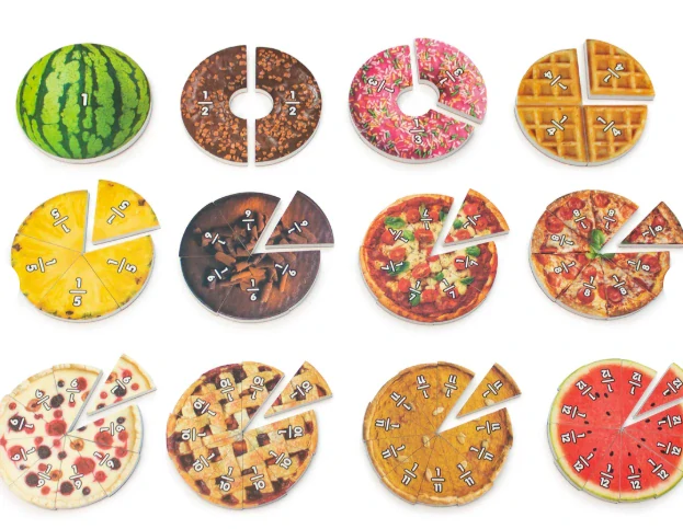 Food Fractions matematika CLIL zlomky s obrázky jídla