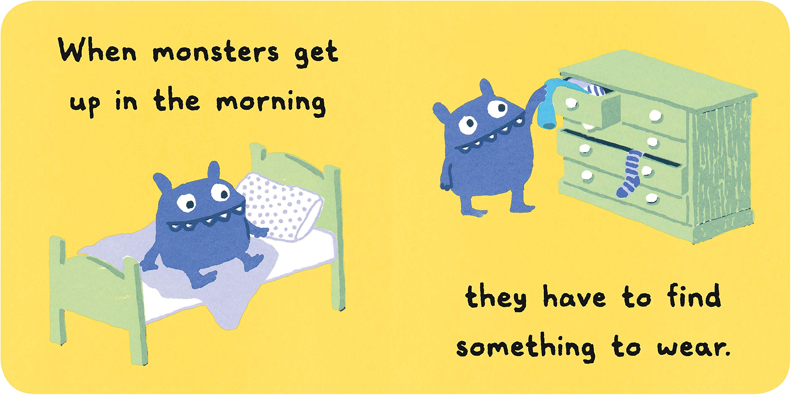 Monster Clothes vtipná kniha pro děti v angličtině o oblečení