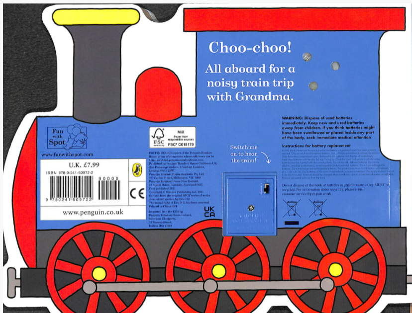 Spot's Train: book with real train sound kniha anglicky vlak