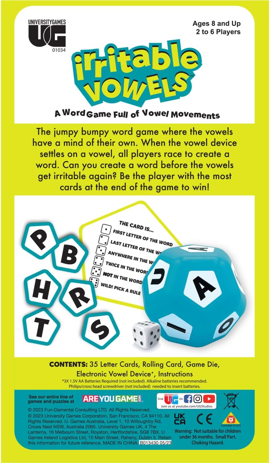 Irritable Vowels Game anglická tvoření anglických slov spelling