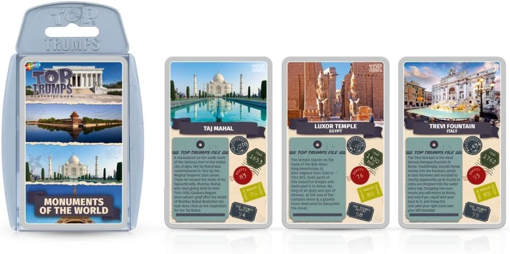 Top Trumps Monuments of the World karetní hra v angličtině