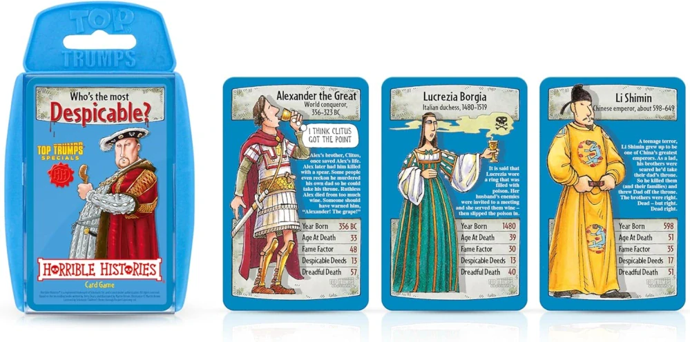 Top Trumps Horrible Histories Card Game karetní hra anglicky