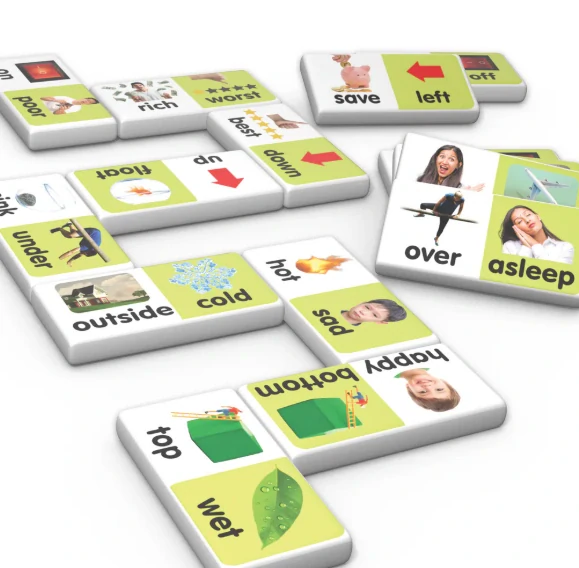 Antonyms Dominoes antonyma v angličtině s obrázky