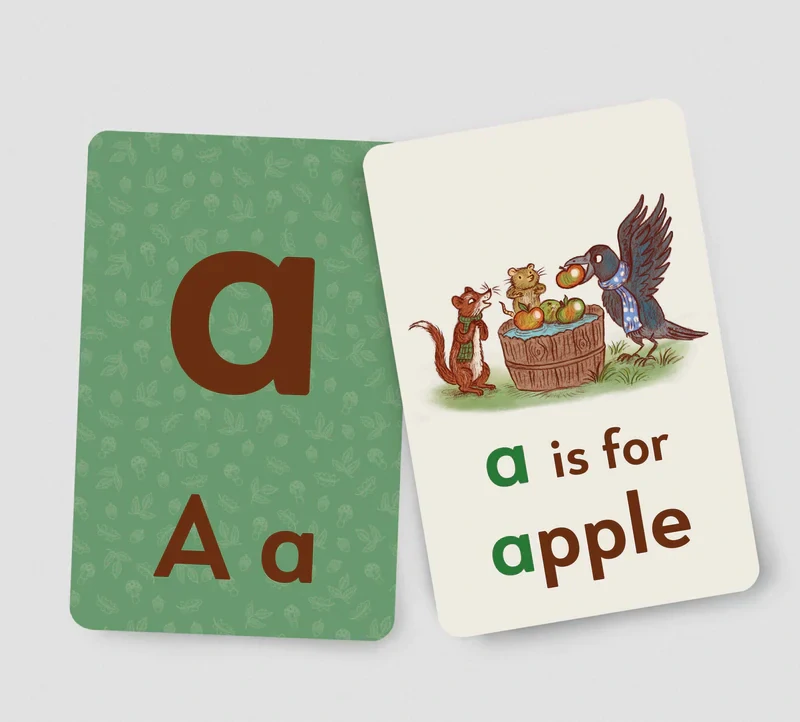 Brown Bear Wood Alphabet Flashcards karty v angličtině