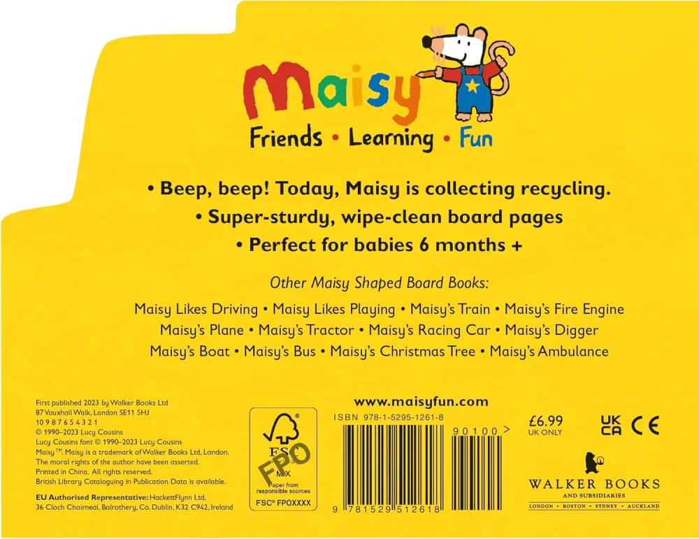 Maisy's Recycling Truck kniha v angličtině o popelářích