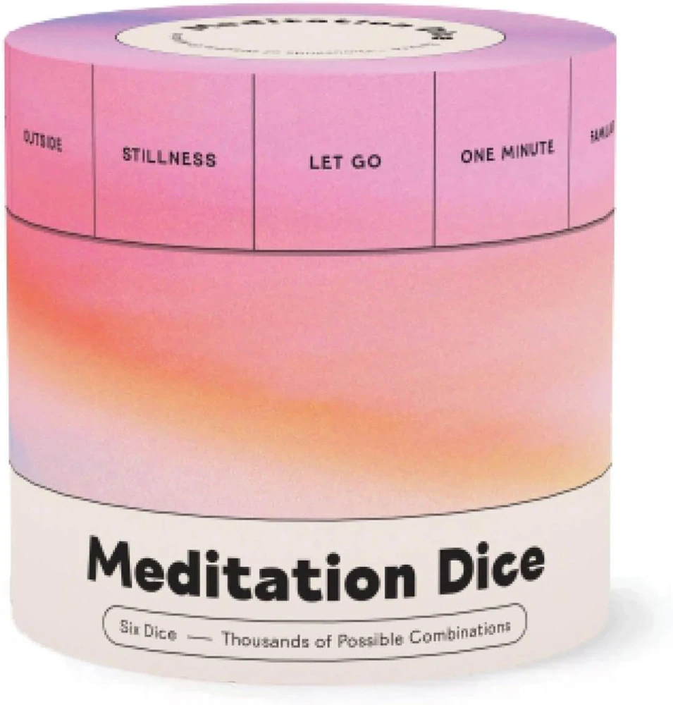 Meditation Dice dřevěné kostky k meditaci relaxaci v angličtině