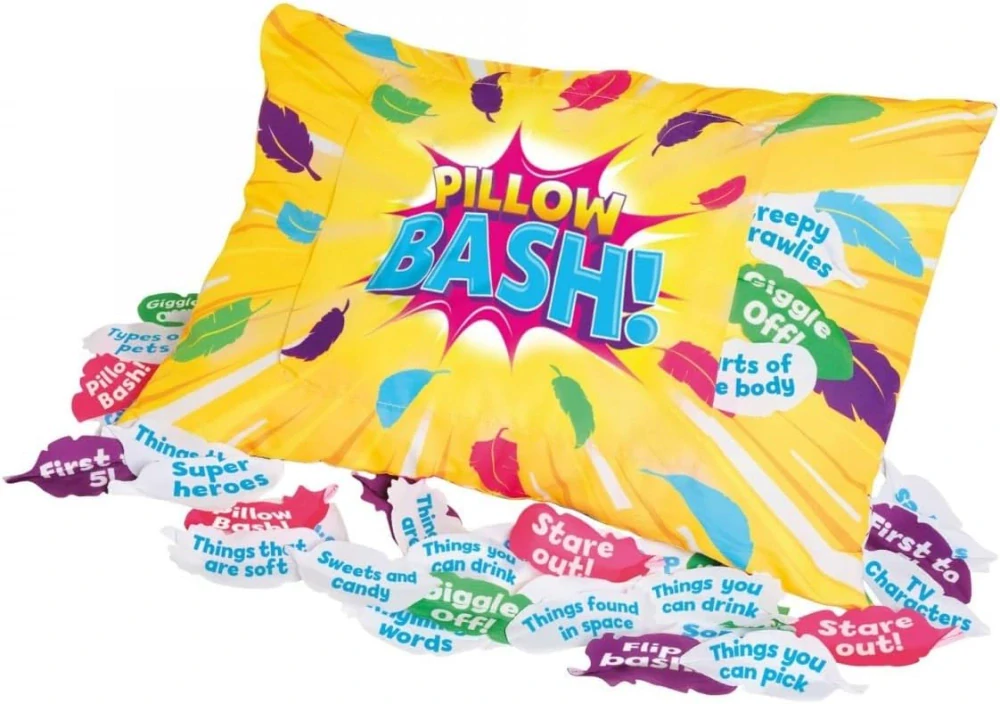 Pillow Bash Funny Party Games hra anglická slovíčka dle témat PONIČENÁ KRABICE