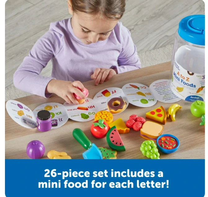 A to Z Mini Foods jídlo podle abecedy v angličtině 