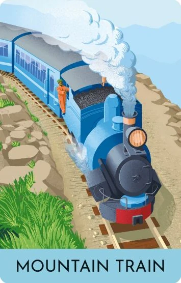 Trains Snap Game vlaky v anglické karetní hře