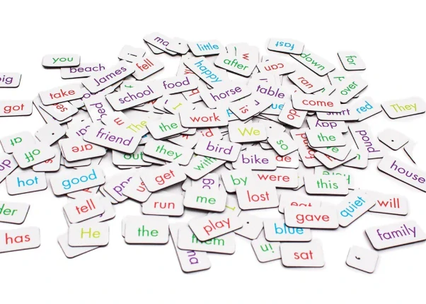 Sentences slova na magnetickou tabuli tvoření vět v angličtině