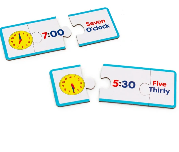 Time Puzzles čas hodiny v angličtině puzzle 72 dílů