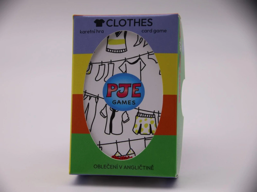 Clothes Card Game oblečení v angličtině hrací karty