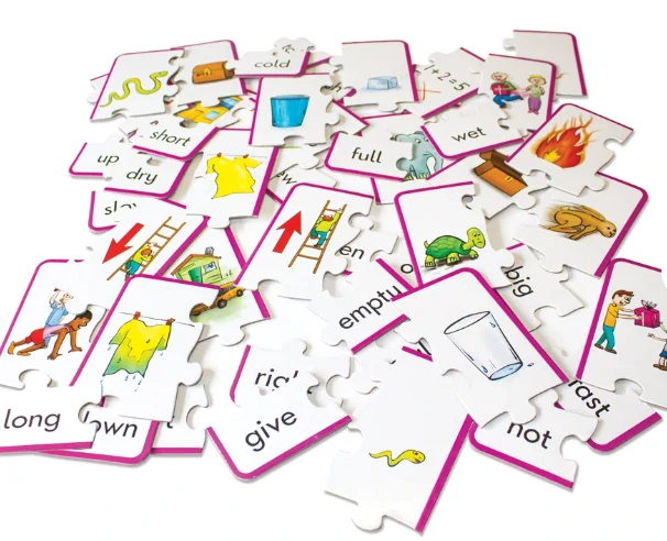 Antonym Puzzles antonyma v angličtině puzzle s obrázky