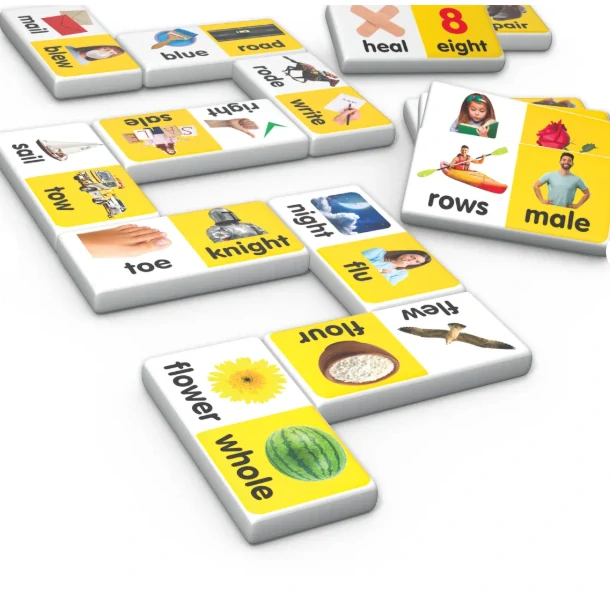 Homophone Dominoes anglická slova souzvučná s obrázky