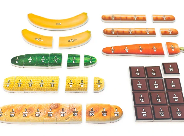 Food Fractions matematika CLIL zlomky s obrázky jídla