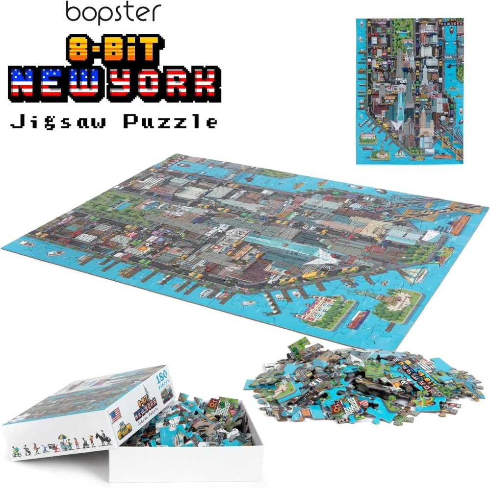 New York Jigsaw Puzzle New York mapa ve 180 puzzle dílcích