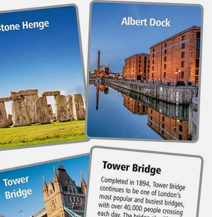 Jigraphy Landmarks Of The UK And Ireland Puzzle mapa Velké Británie