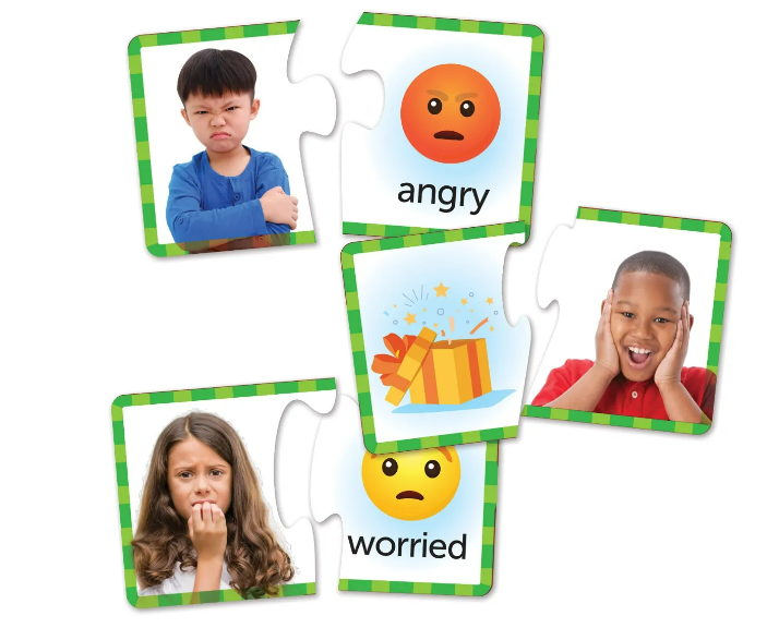 Feelings & Emotions Puzzle Cards Pocity a emoce v angličtině