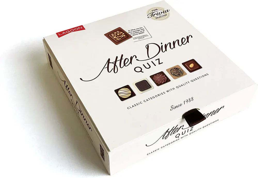 After Dinner Quiz Chocolate Box znalostní hra v angličtině