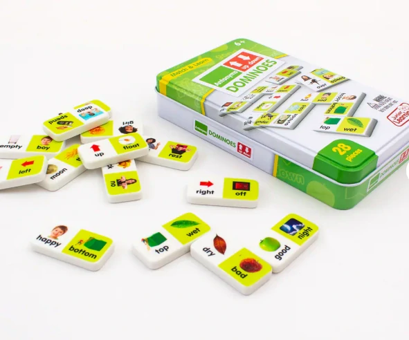 Antonyms Dominoes antonyma v angličtině s obrázky