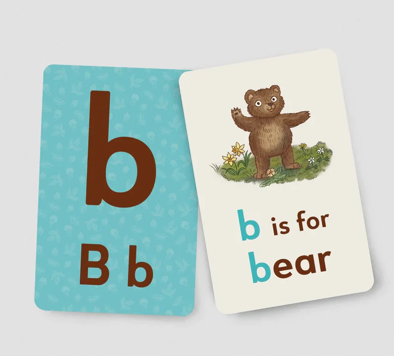 Brown Bear Wood Alphabet Flashcards karty v angličtině