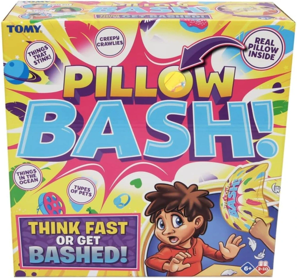 Pillow Bash Funny Party Games hra anglická slovíčka dle témat PONIČENÁ KRABICE