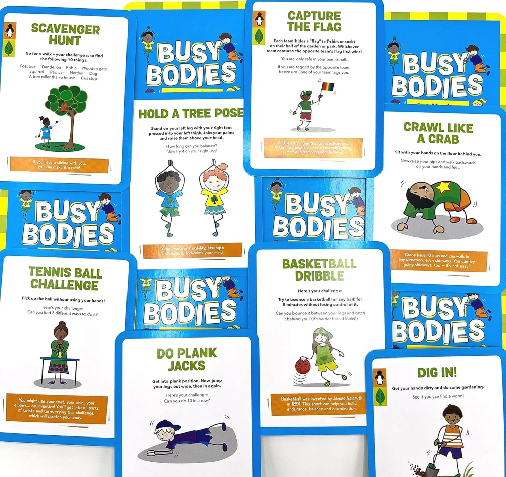 Busy Bodies: Sporty Activities for Kids karty v angličtině
