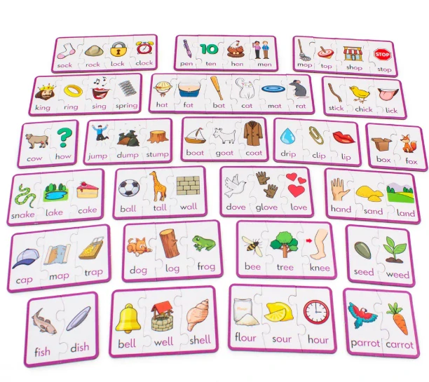 Rhyming Puzzles rýmující se anglická slovíčka puzzle