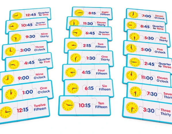 Time Puzzles čas hodiny v angličtině puzzle 72 dílů