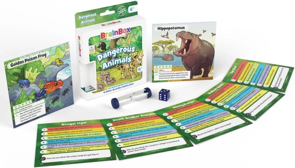 BrainBox Pocket Dangerous Animals nebezpečná zvířata anglicky