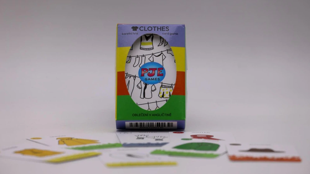 Clothes Card Game oblečení v angličtině hrací karty