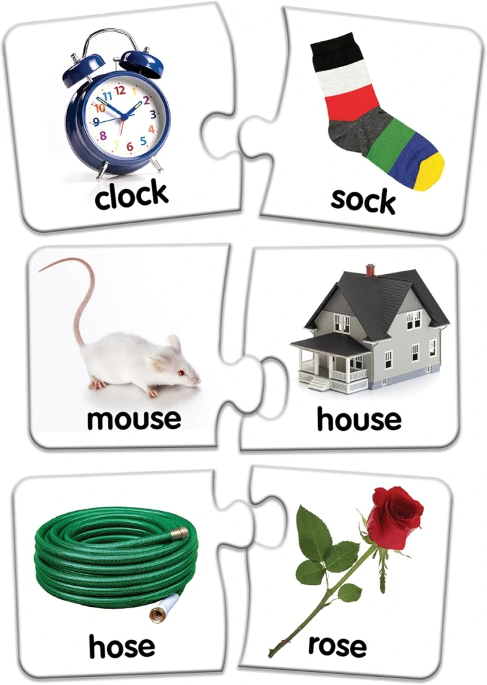 Match It! Rhyme 30 Self-Correcting Rhyming Words