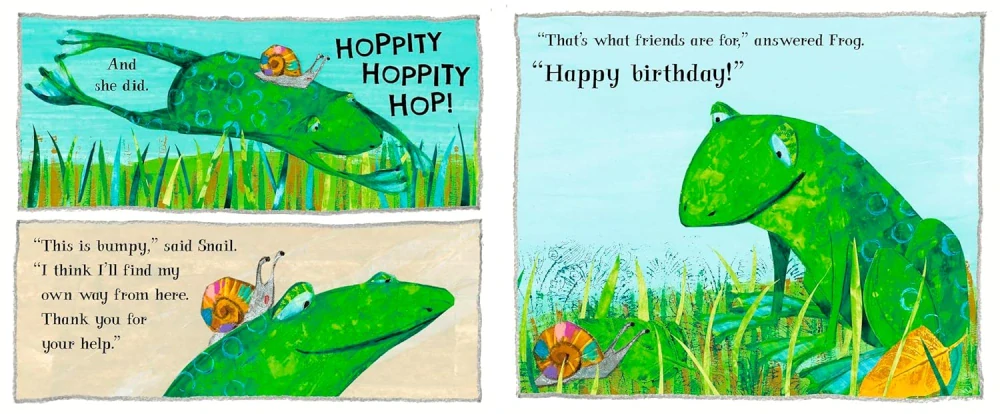 A Surprise for Snail Petr Horáček kniha pro děti v angličtině