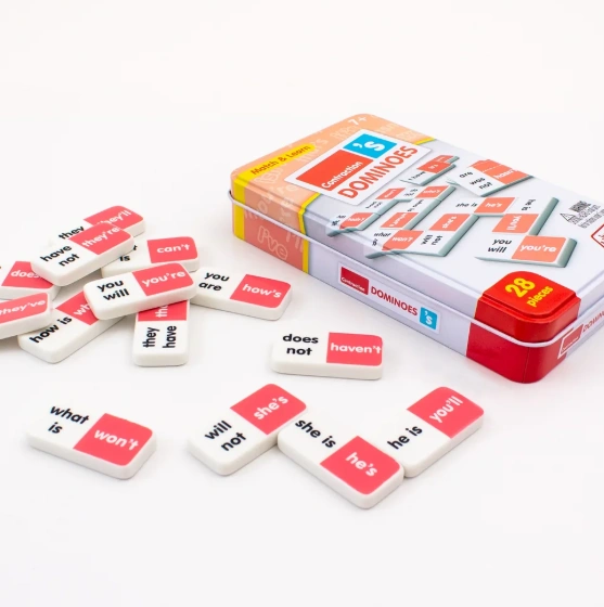 Contraction Dominoes Stažené tvary domino v angličtině