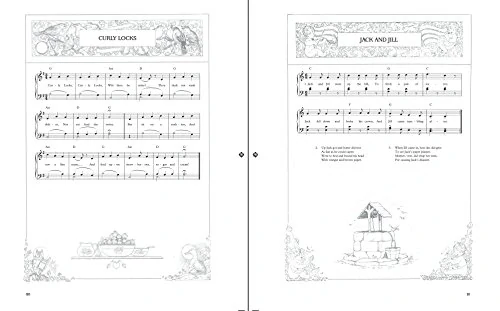 Classic Nursery Rhymes původní anglické říkanky notový záznam