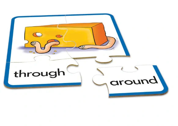 Preposition Puzzles anglické předložky obrazem puzzle skládačka