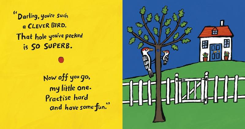 Peck Peck Peck kniha v angličtině pro děti s průřezy