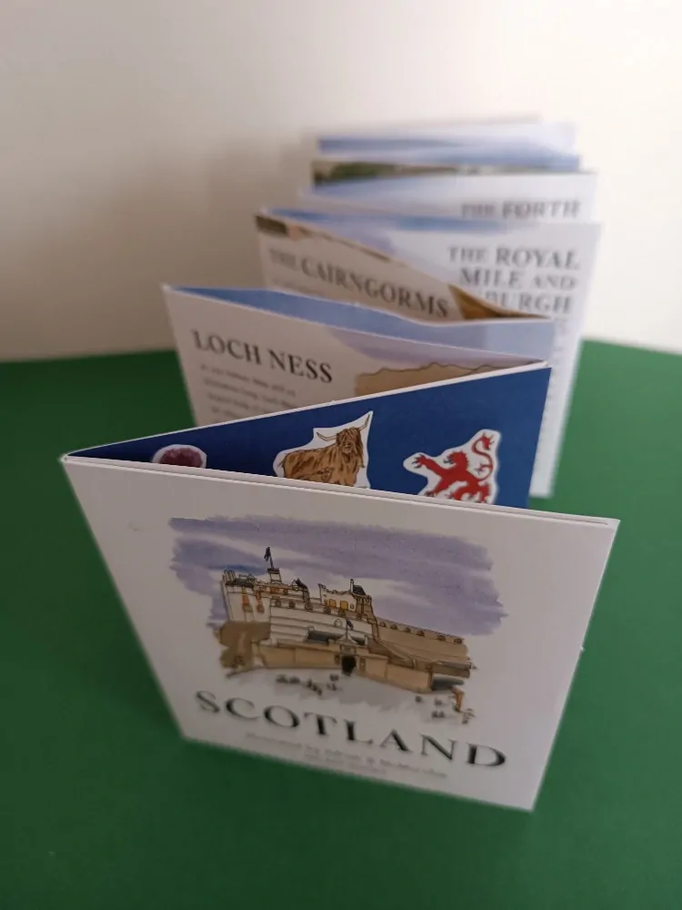 Scotland 3D rozkládací knižní průvodce o Skotsku v angličtině