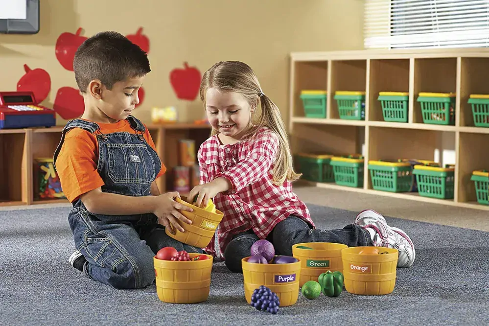 Farmer's Market Colour Sorting Set ovoce a zelenina anglicky