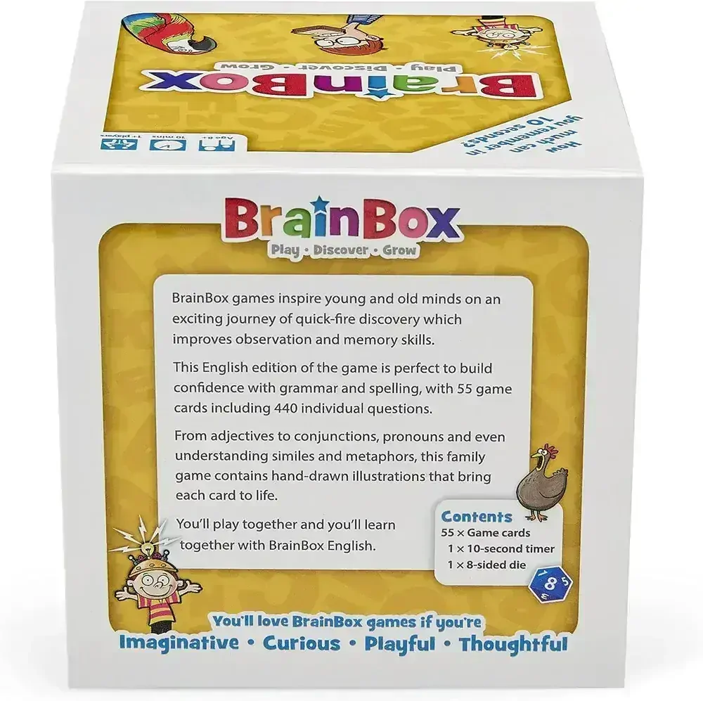 BrainBox English stolní hra slovní druhy a gramatika anglicky
