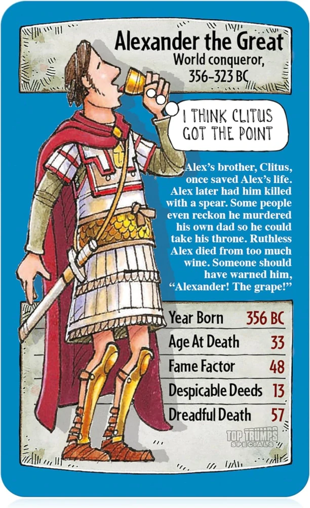 Top Trumps Horrible Histories Card Game karetní hra anglicky