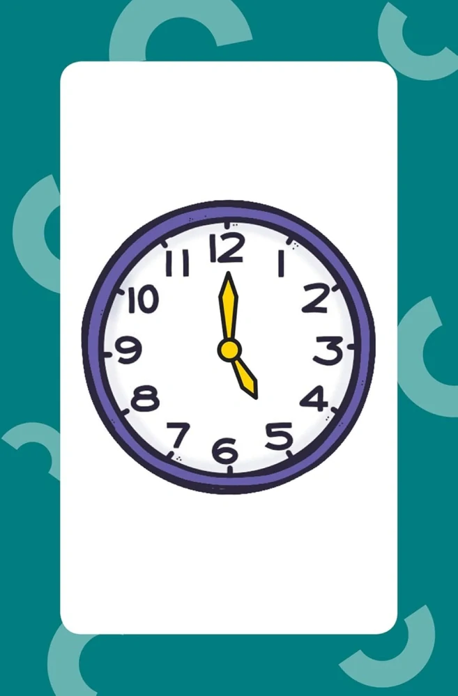 Telling the Time Flashcards určování času karty v angličtině