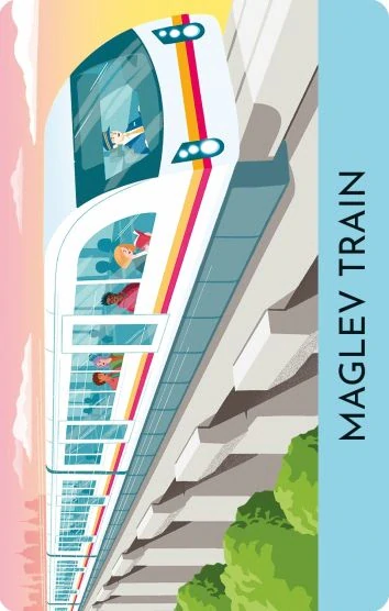 Trains Snap Game vlaky v anglické karetní hře