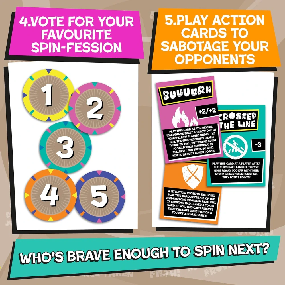 Spin-Fessions Game Storytelling Teens and Adults vyprávěj anglicky