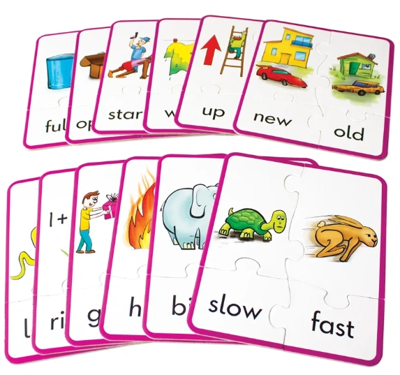 Antonym Puzzles antonyma v angličtině puzzle s obrázky